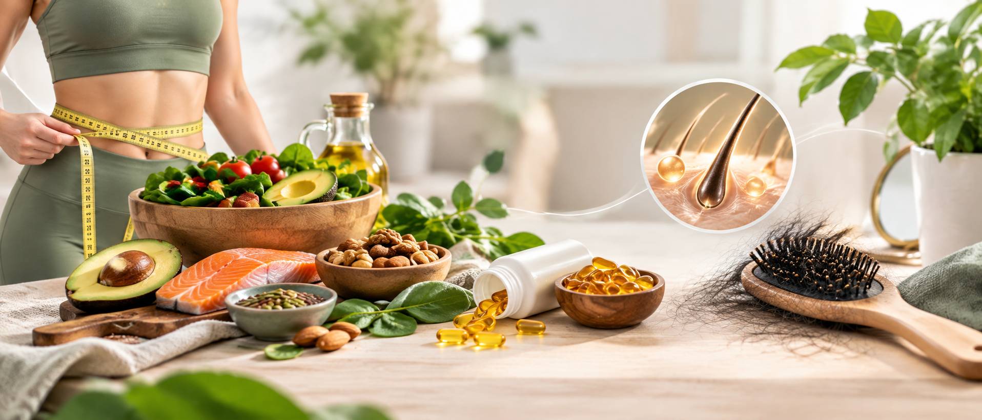ویتامین های ضد ریزش مو در لاغری و حفظ سلامت مو